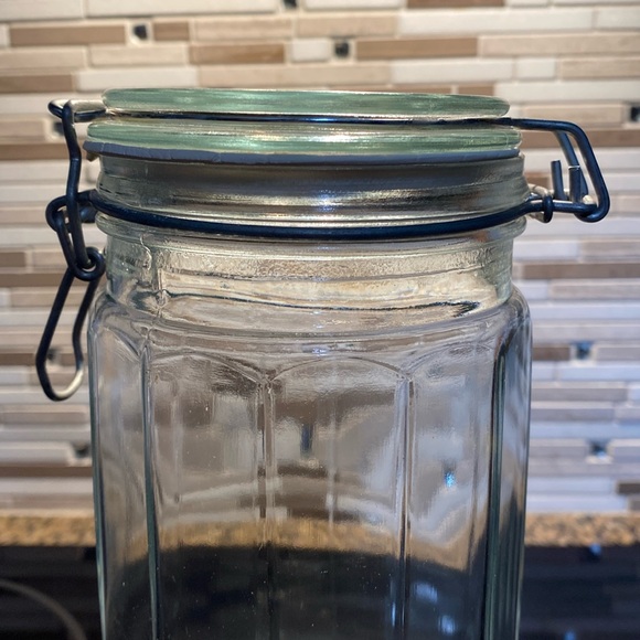 Vintage Glass Canister Clip Top Jar - Picture 3 of 8